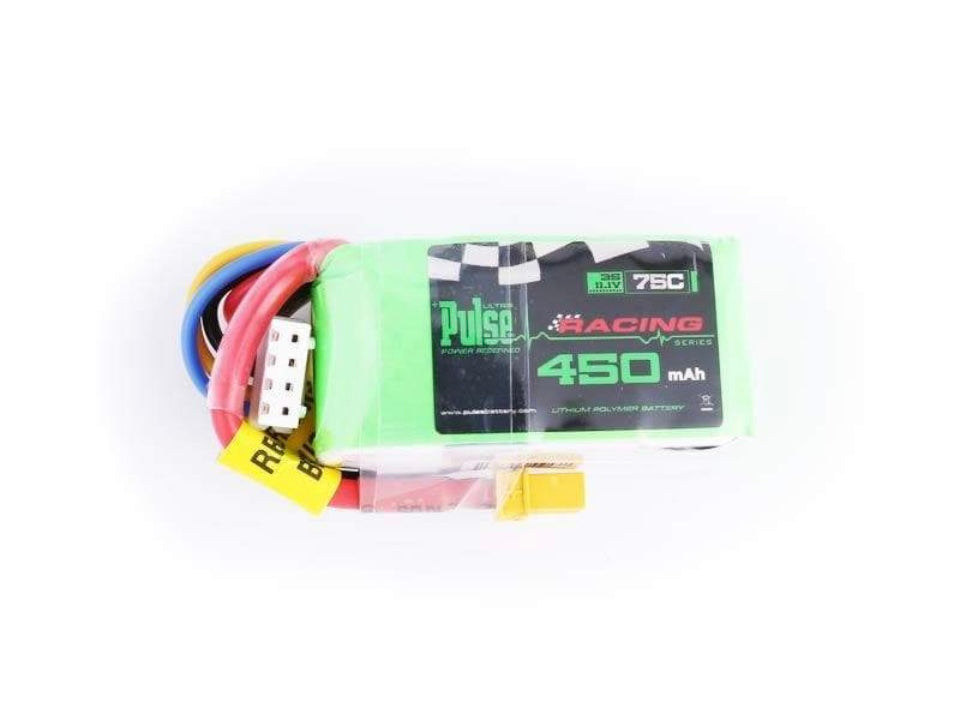 PULSE 450mAh 75C 11.1V 3S LiPo Battery - XT30 Connector