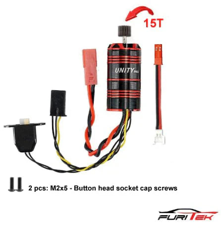 FURITEK UNITY PRO 3500kv 2-In-1 Micro FOC Brushless System For FX118/CR-18P-2024 Rushmore