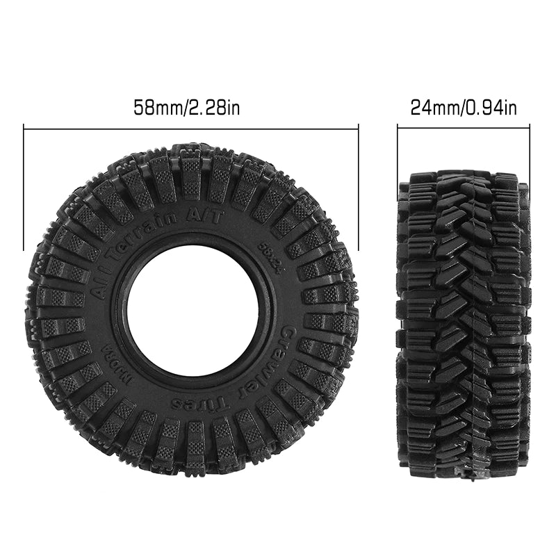 INJORA King Trekker 1.0" A/T Tires (4) (58*24mm)