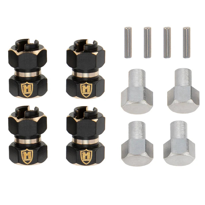 Meus Racing Brass Wheel Hex Hub Extenders Adaptor 10mm(+6mm) for 1/18 RC Crawler Car TRX-4M