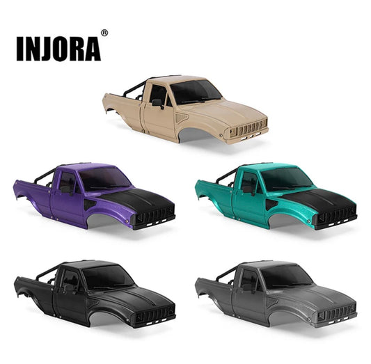 INJORA IR60-24 Pickup Hard Body For 1/24 Axial SCX24 C10 JLU Bronco Deadbolt