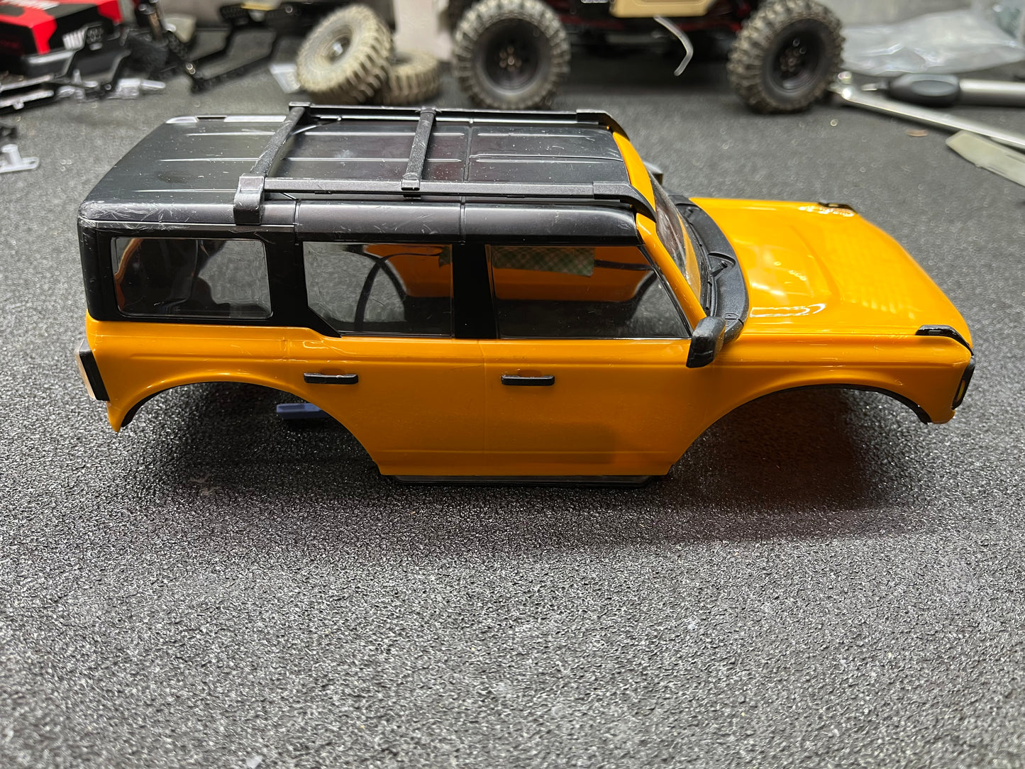 TRAXXAS CYBER ORANGE BRONCO BODY WITH PRO-scale light kit