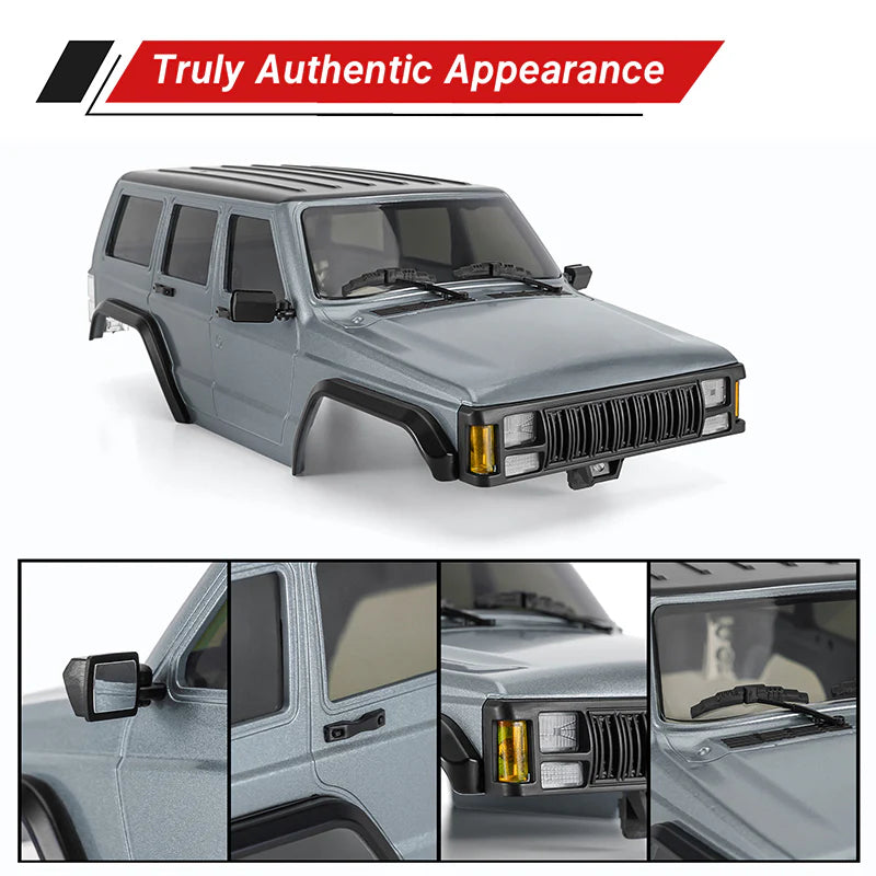 INJORA ABS Cherokee Body With Bumpers for 155mm 1/18 TRX4M Bronco Defender