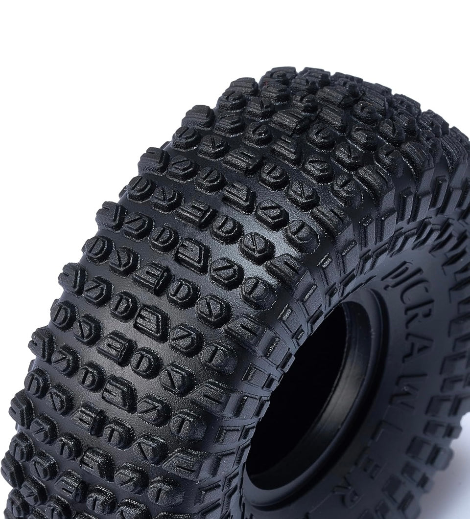 DJ 68 * 25mm Soft Pin Tires and Purple Silicone Rubber Inserts Set for Trx4m SCX24 1/18 1/24 1.0" Tires RC Crawler FCX24