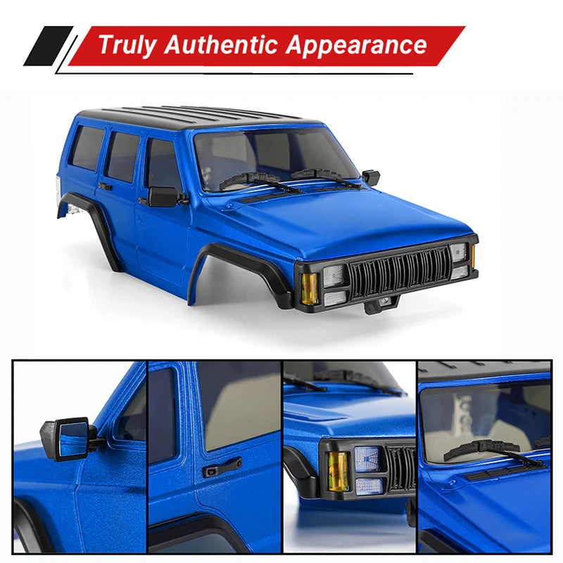 INJORA ABS Cherokee Body With Bumpers for 155mm 1/18 TRX4M Bronco Defender