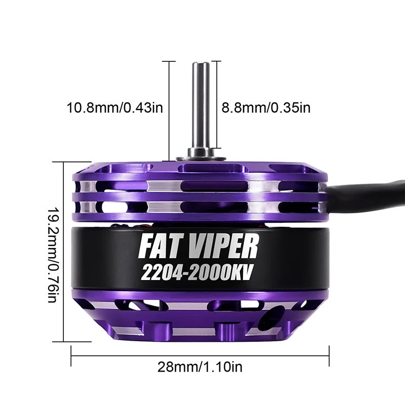 INJORA Fat Viper 2204 Brushless Outrunner Motor For 1/18 TRX4M