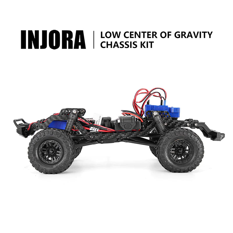 INJORA LCG Carbon Fiber Chassis Kit 5° Angled Frame Girder For 1/18 TRX4M