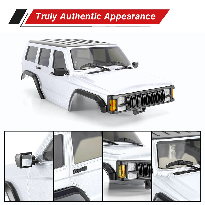 INJORA ABS Cherokee Body With Bumpers for 155mm 1/18 TRX4M Bronco Defender