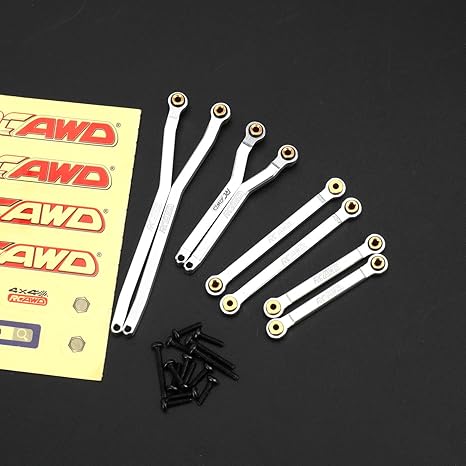 RCAWD 8pcs/set High Clearance Links Kit for Hobby Plus 1/18 CR18P 2024 Rushmore, Rock Van & Trail Hunter Upgrade Parts