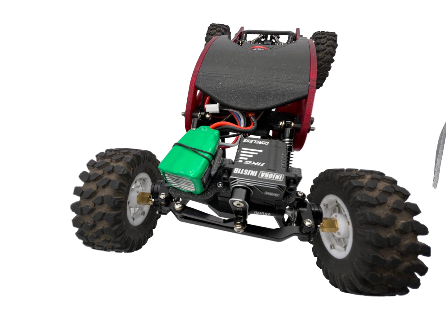 RCCC BOA (battery on axle) SERVO MOUNT FOR TRX4m INJORA DIAMOND AXLES