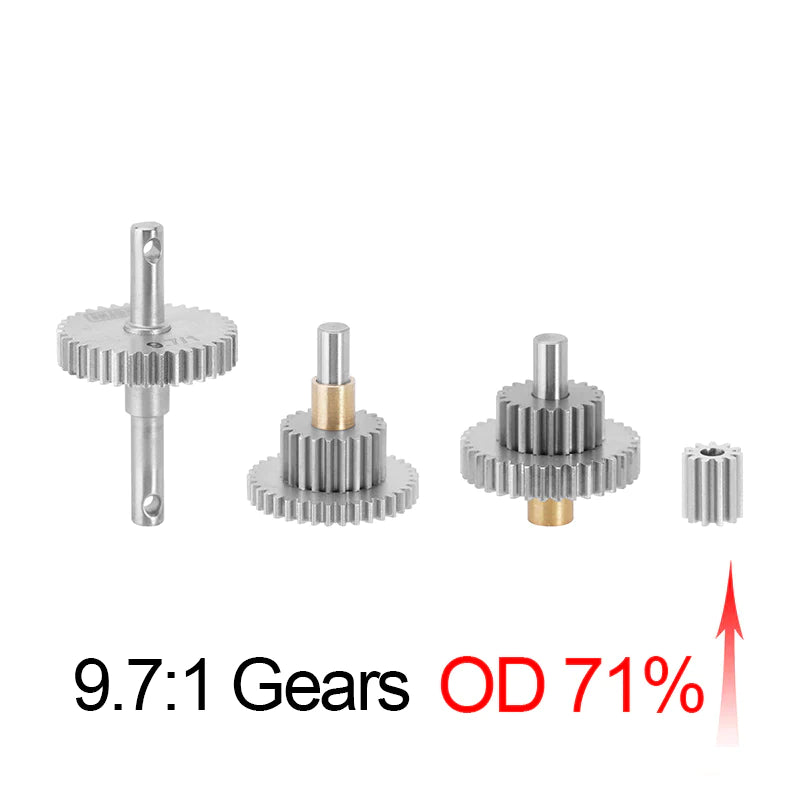 INJORA Overdrive Underdrive Stainless Steel Transmission Gear Set For 1/18 TRX4M