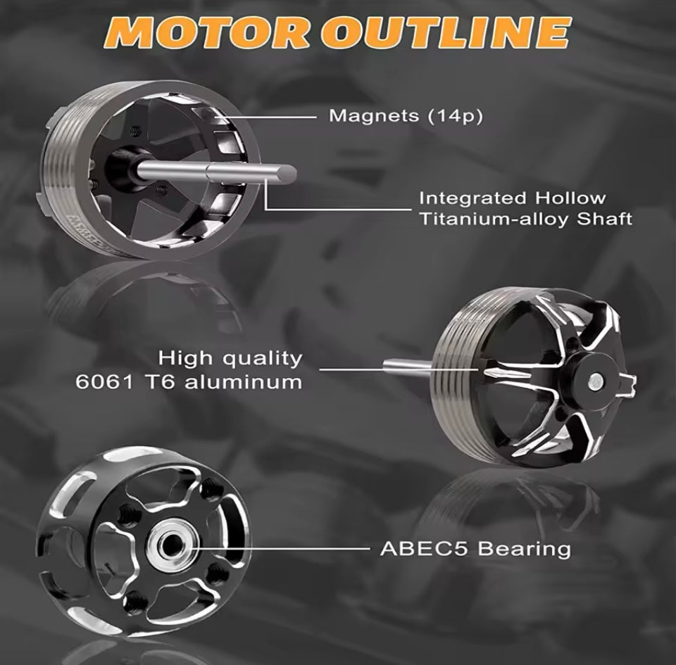 OGRC C2822 Outrunner Brushless Motor 1400KV RC Models Brushless Motor for SCX24 C10 JLU Deadbolt Gladiator Bronco Crawler Car