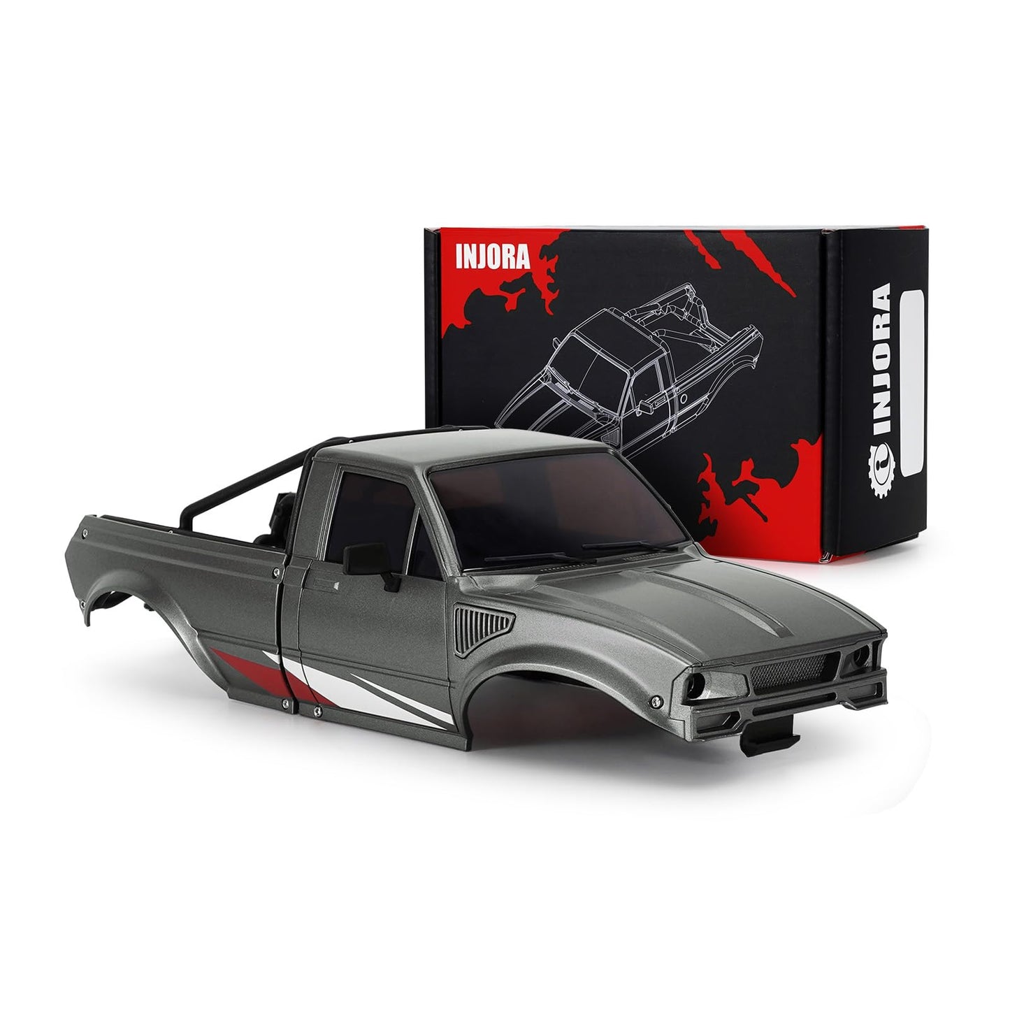 INJORA IR60 Pickup Hard Body With Bed Rack For 1/18 TRX4M Defender Bronco