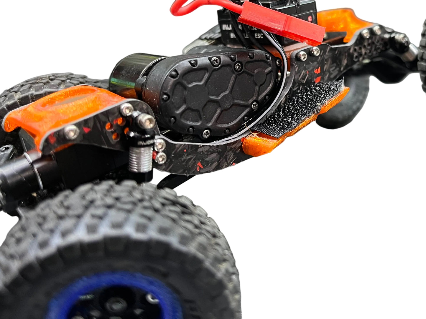RCCC RED FLAKE FORGED CARBON PHOENIX 🐦‍🔥 CHASSIS FOR SCX30