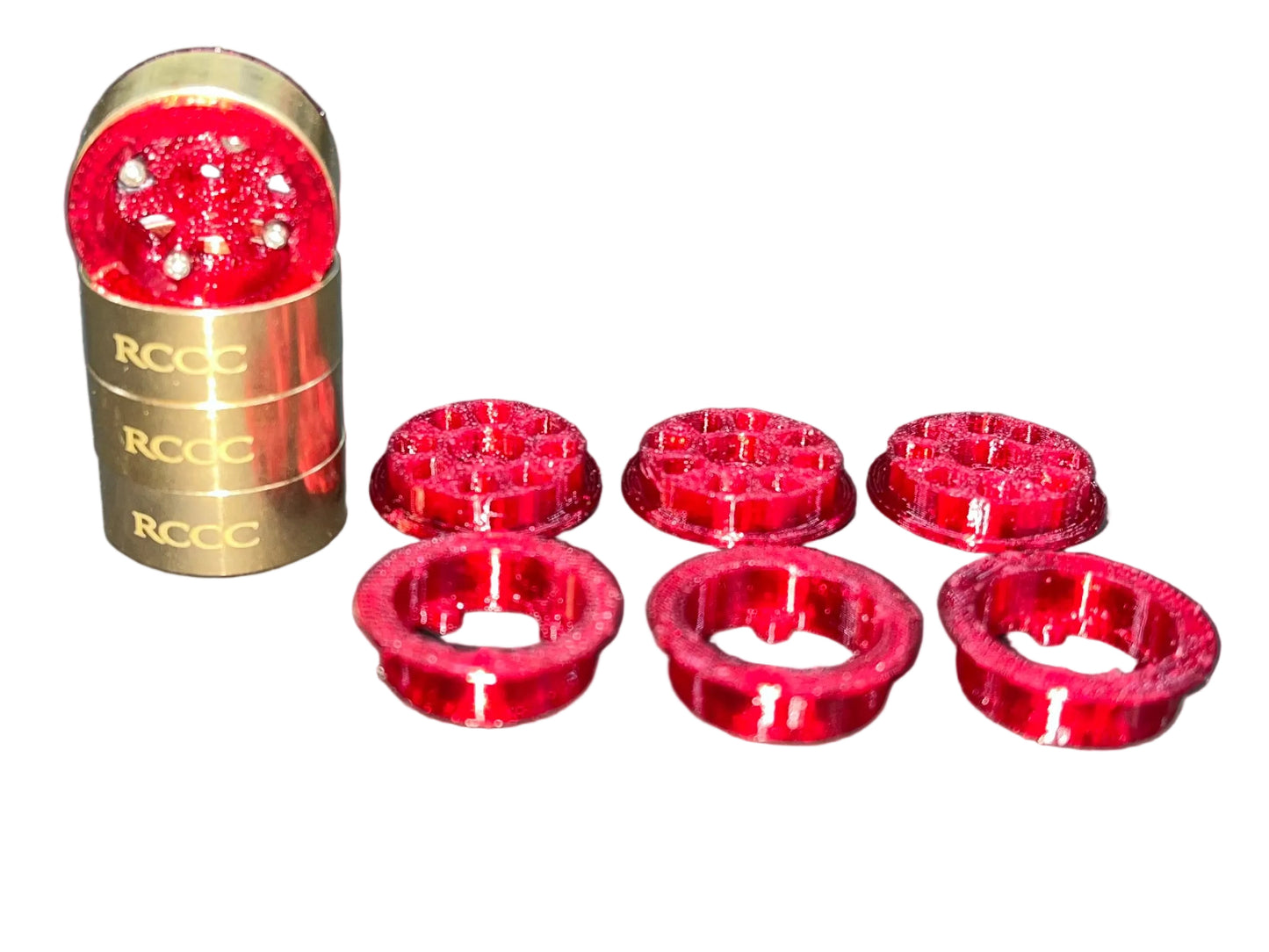 RCCC .85 BRASS RING BEADLOCK WHEELS FOR SCX30 AND ASCENT 32