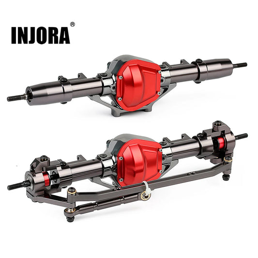 INJORA RC Car CNC Metal Front / Rear Axle for 1:10 RC Rock Crawler Car Axial SCX10