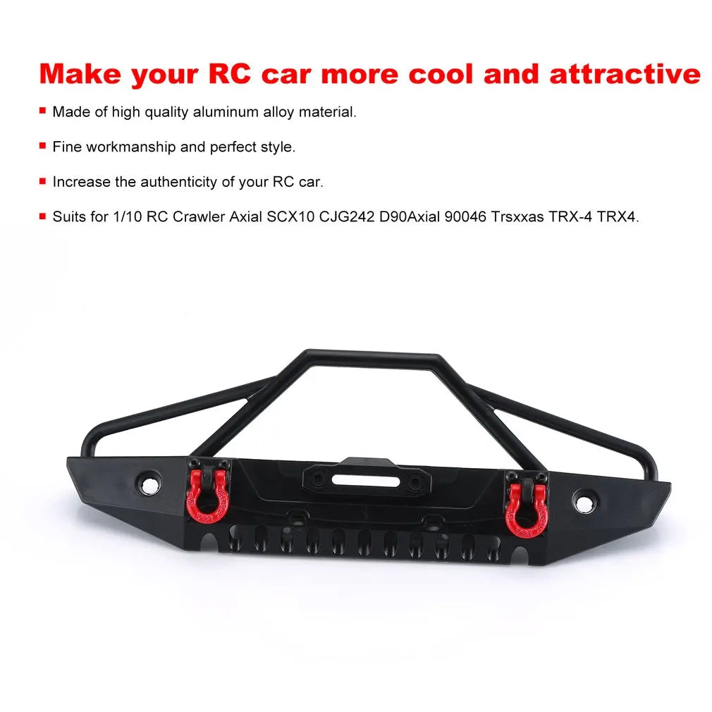 AXIAL SCX10 CNC Front Bumper Kit Bull Bar for 1/10 RC Crawler Car Axial SCX10 90046 TRX4 Rock Crawler RC Truck