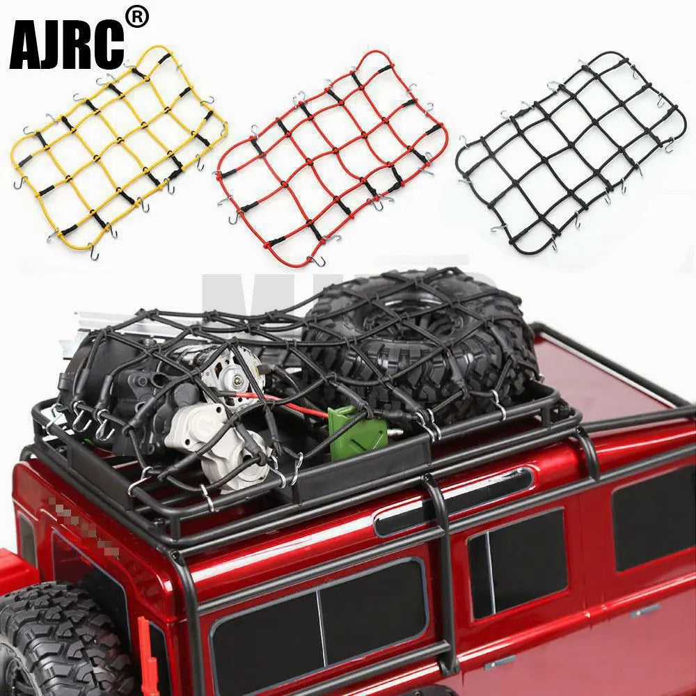 AJRC RC Car Accessories 6 Colors Elastic Luggage Net for 1/10 RC Crawler SCX10 90046 Tamiya CC01 D90 Trax TRX-4 TRX4 Defender