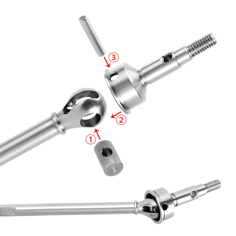 INJORA Stainless Steel Axle Shafts For INJORA TRX4M +4mm Axles (4M-96)