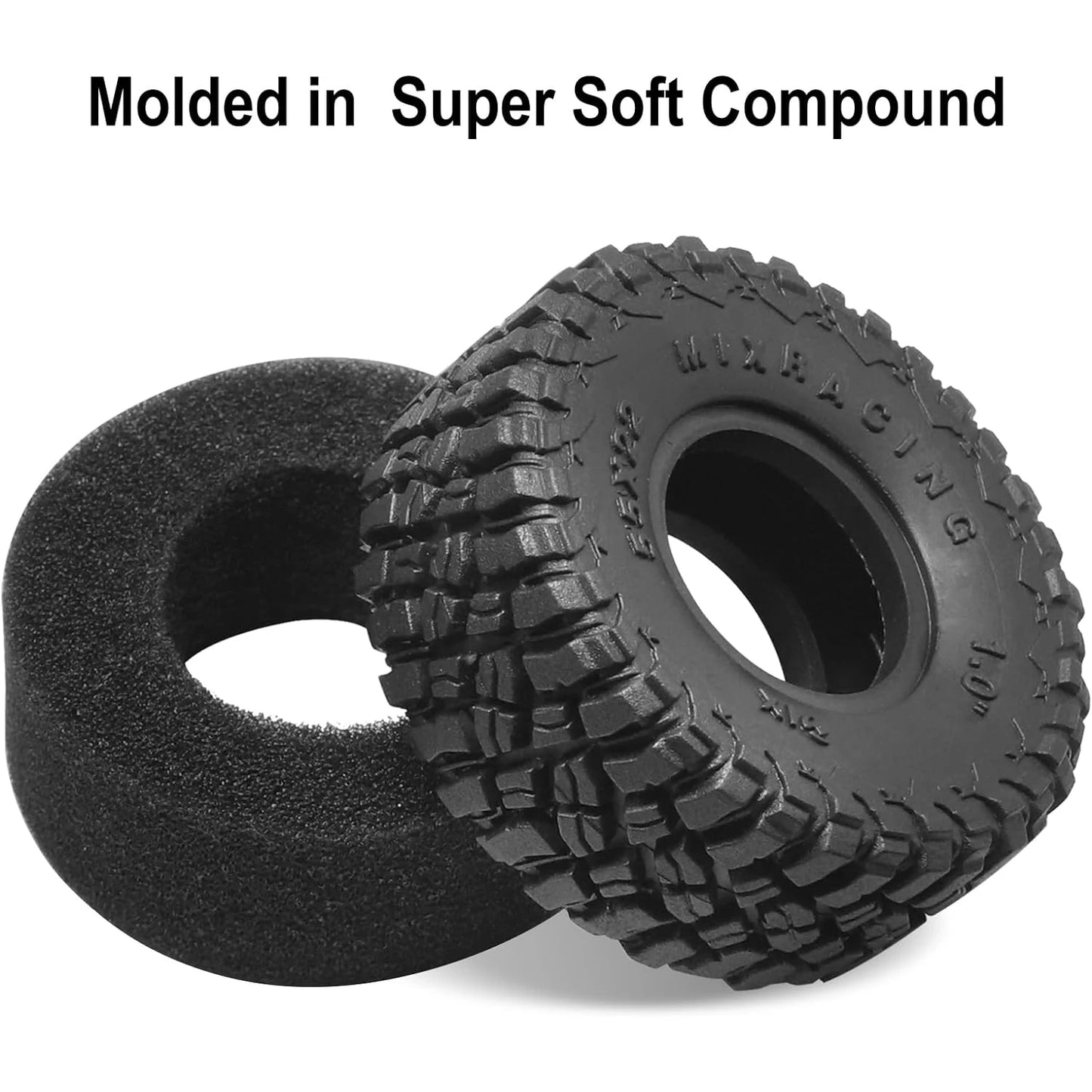 OGRC 1.0 Tires All Terrain Tyre Super Soft and Sticky Tires for 1/18 TRX4M 1/24 RC Crawler Axial SCX24 FMS FCX24-55 * 22mm