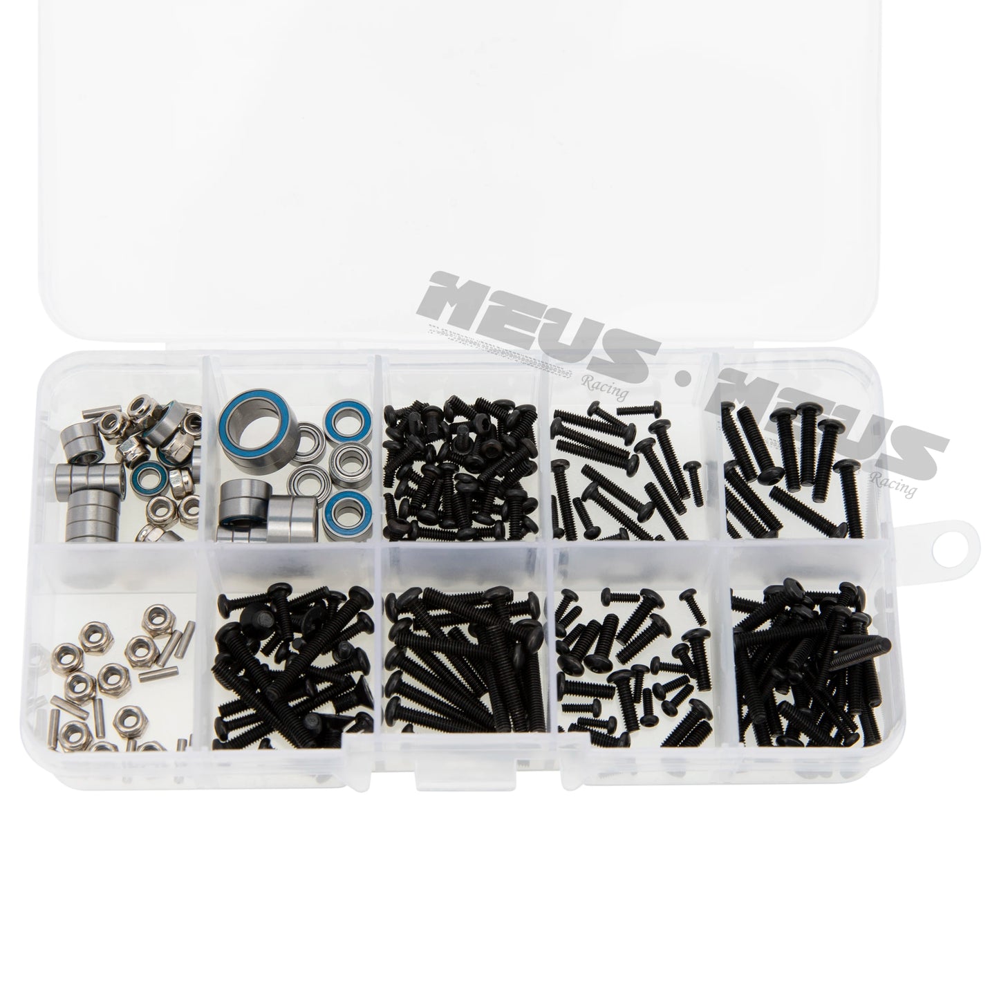 Meus Racing Metal Steel Bearing Screw Kit Boxed 247PCS for 1/18 TRX4M TRX-4M RC Crawler Upgrade Parts Accessories