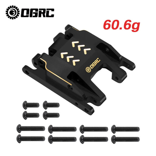 OGRC 60g Brass Skid Plate RC Transmission Mount Center Gearbox Base for TRX4M 1/18 Upgrade Parts