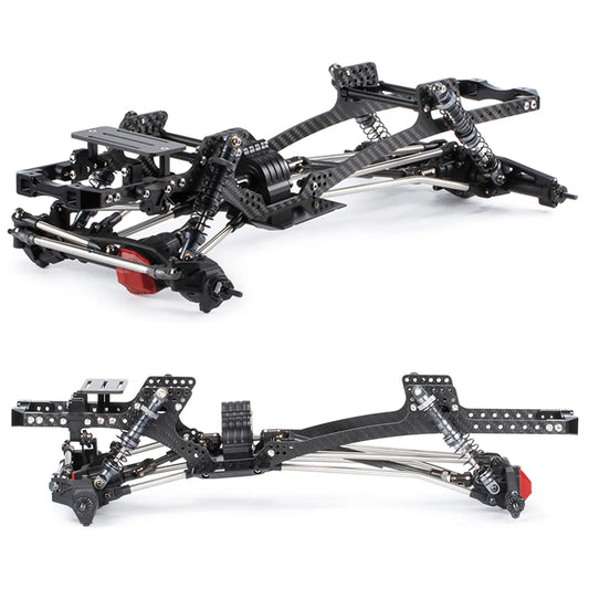 Carbon Fiber LCG Chassis Kit Frame Rail for 1/10 RC Crawler Cheater Rigs Element Enduro SCX10 III Capra TRX4 Portal Axle Builds