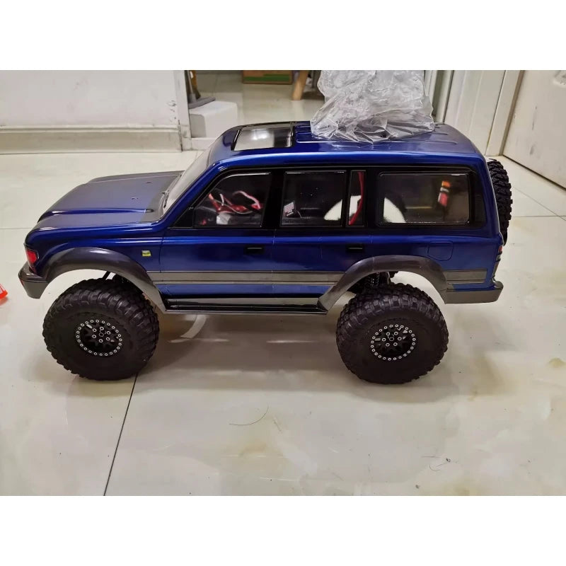 1/10 Land Cruiser LC80 LC70 Rc Crawler Bodies 313mm Clear Lexan Body Shell W/Light Decal for Trax TRX-4 T4 SCX10 II 90046 TRX4