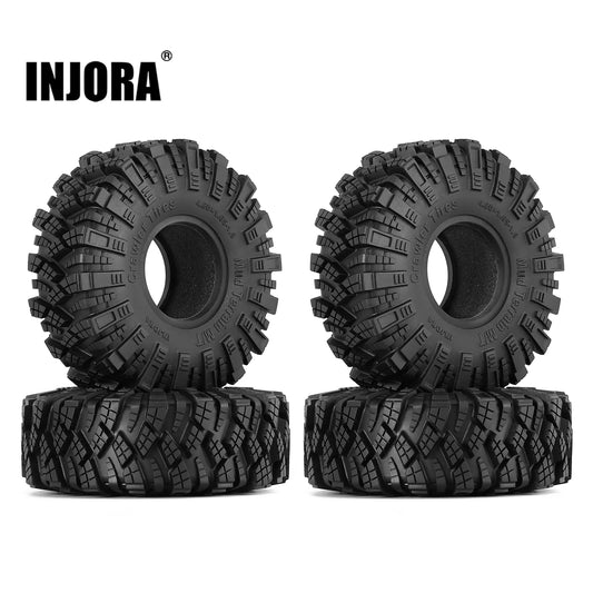 INJORA Kraken Claw 122*42MM Mud Terrain 1.9" Wheel Tires for 1/10 RC Crawler Car Axial SCX10 Pro Capra UTB18 TRX4 Redcat (T1912)