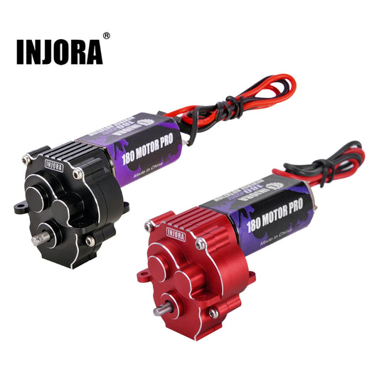 INJORA CNC Aluminum Complete Transmission with 180 Brushed Motor 48T for 1/18 RC Crawler TRX4M Upgrade