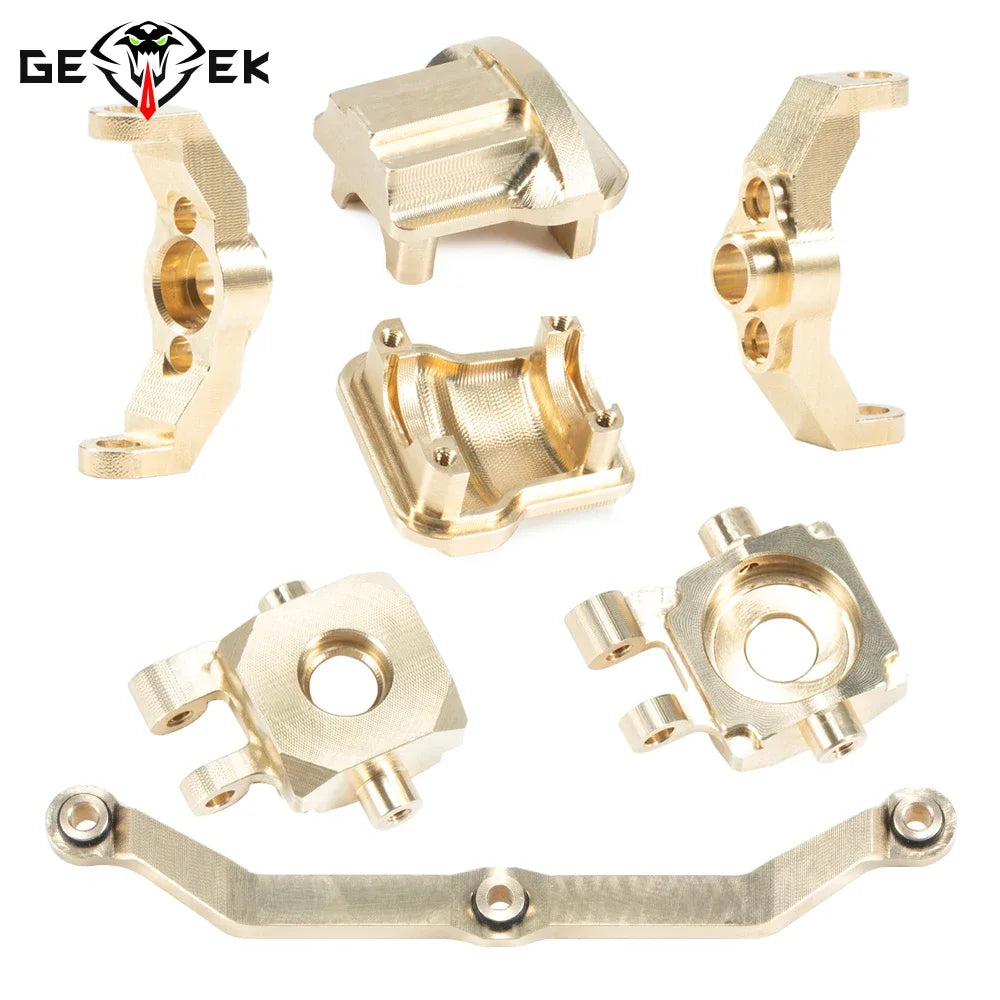 TRX4M Axle Brass Weights Steering Link Blocks Knuckle Diff Cover Caster Blocks for 1/18 RC Crawler TRX4-M Chassis Upgrade Parts