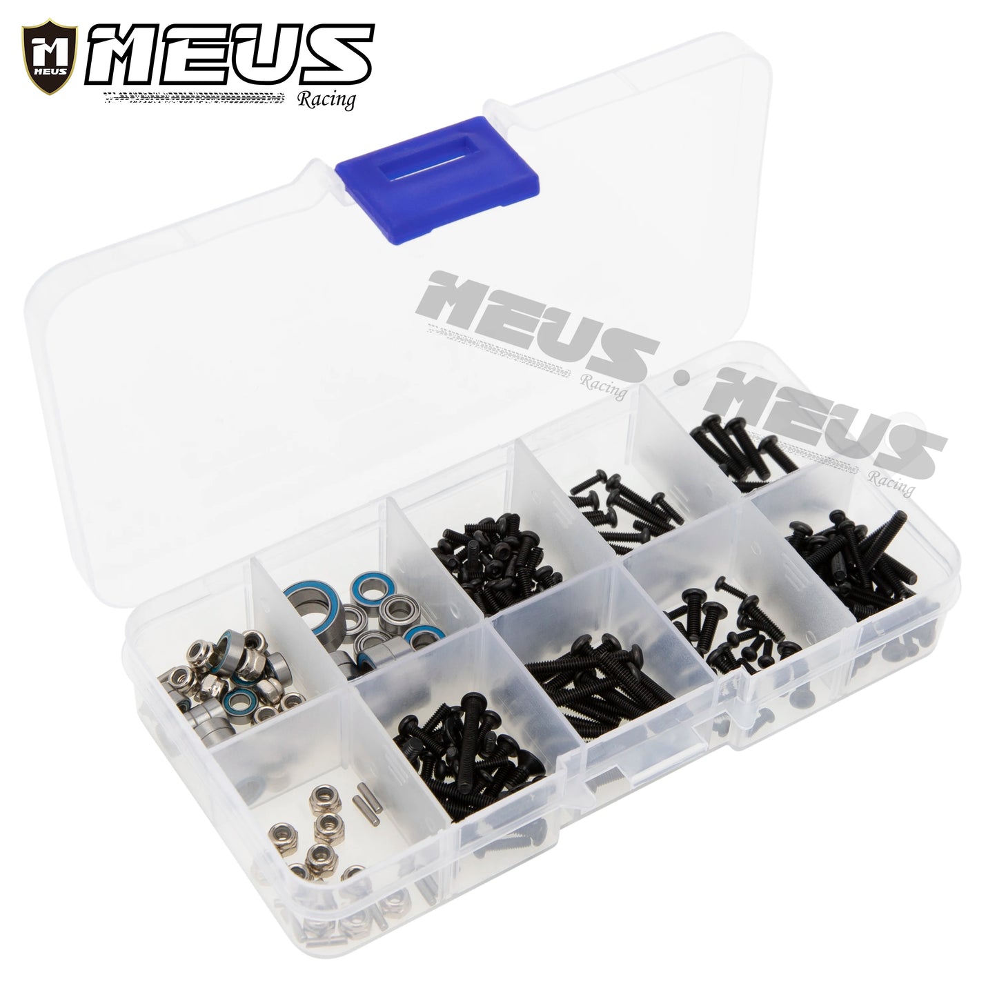 Meus Racing Metal Steel Bearing Screw Kit Boxed 247PCS for 1/18 TRX4M TRX-4M RC Crawler Upgrade Parts Accessories