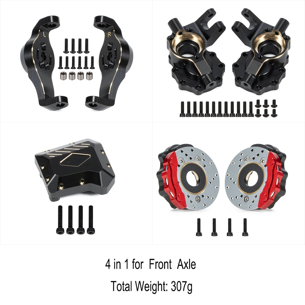 TRX4 Chassis Axle Brass Weights Portal Drive Housing for 1/10 RC Crawler TRX-4 Bronco TRX6 Low Center of Gravity Upgrade Parts