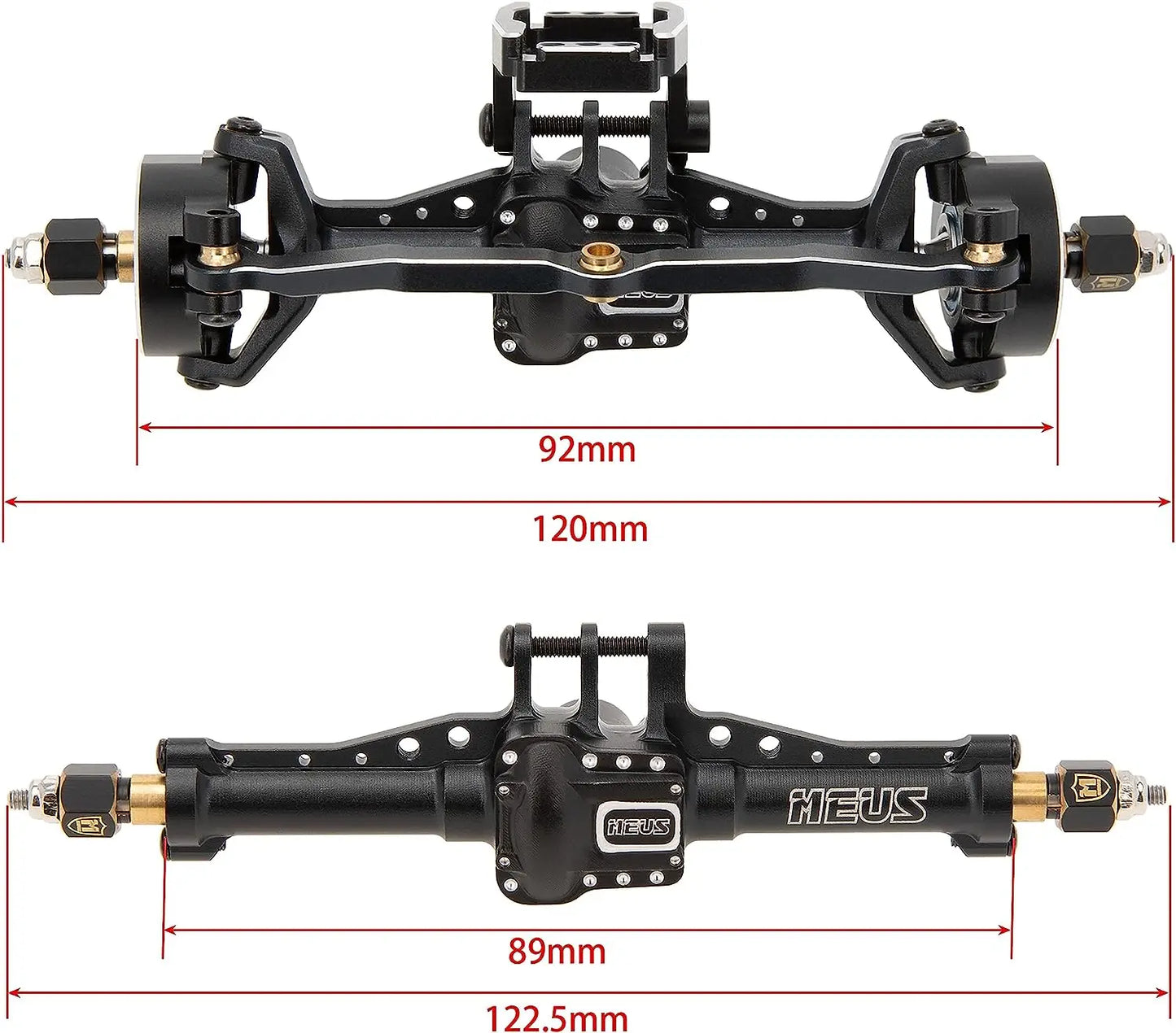 MEUS Racing  Aluminum CNC Upgraded Front and Rear Axle Assembly Kit TRX4M Axle for 1/18 TRX4M Upgrade