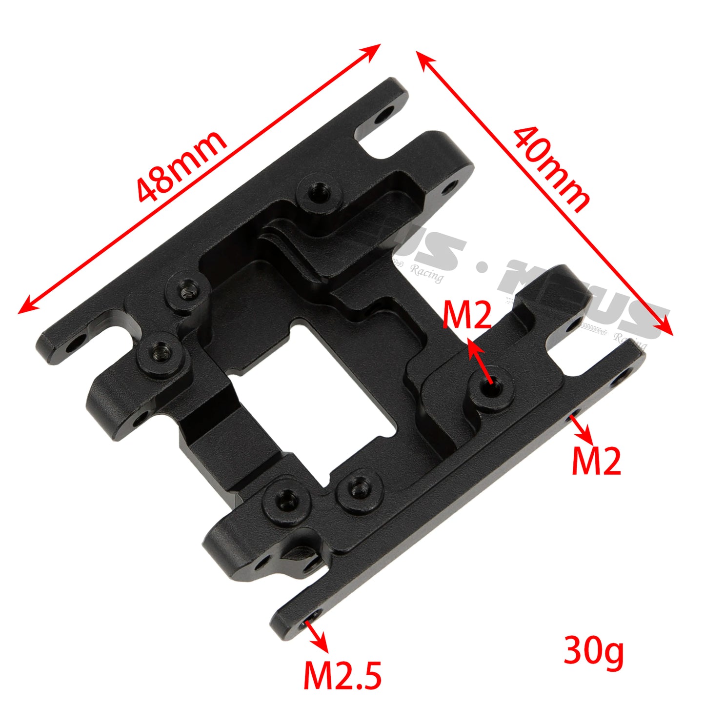 Meus Racing Aluminum Transmission Base Gearbox Base Metal Chassis Skid Plate for 1/18 RC Crawler Car TRX-4M TRX4M