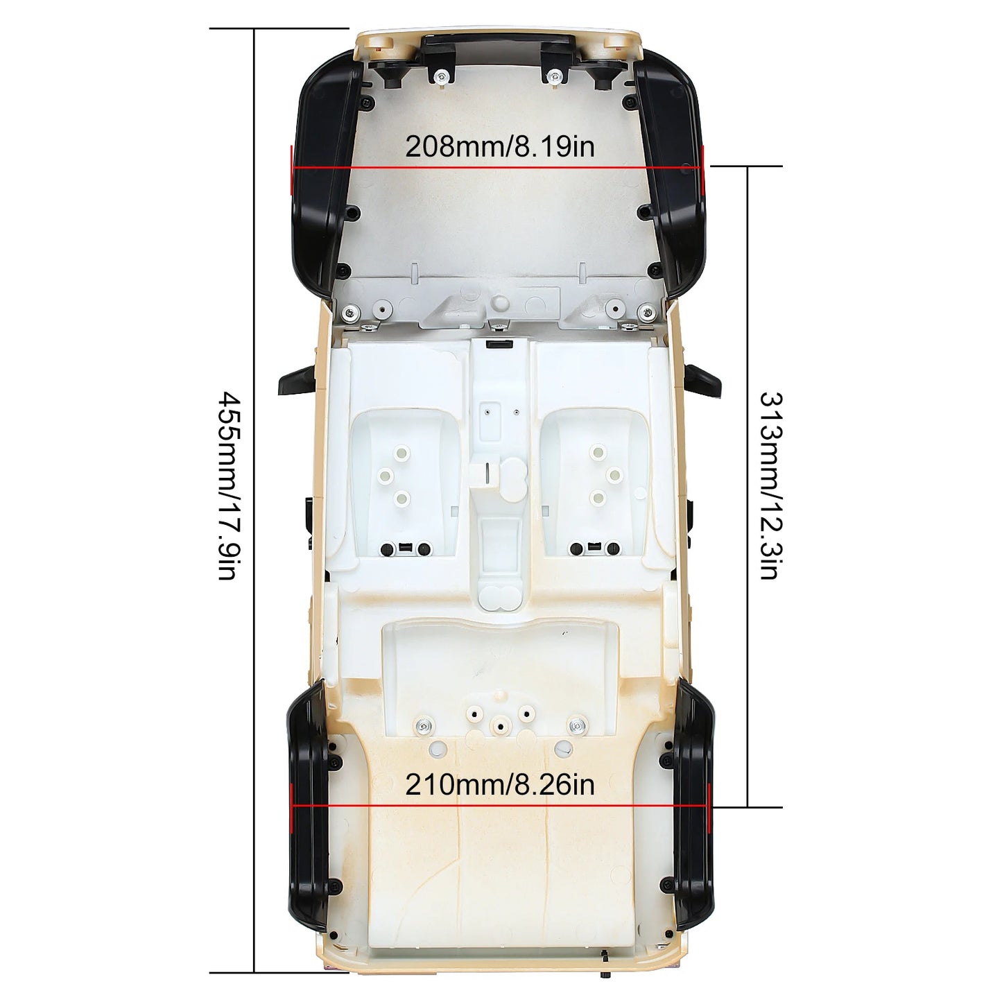 INJORA 12.3in 313mm Wheelbase Pickup Body Shell Unassembled Kit for 1/10 RC Crawler Car Axial SCX10 SCX10 II 90046 Jeep Wrangler