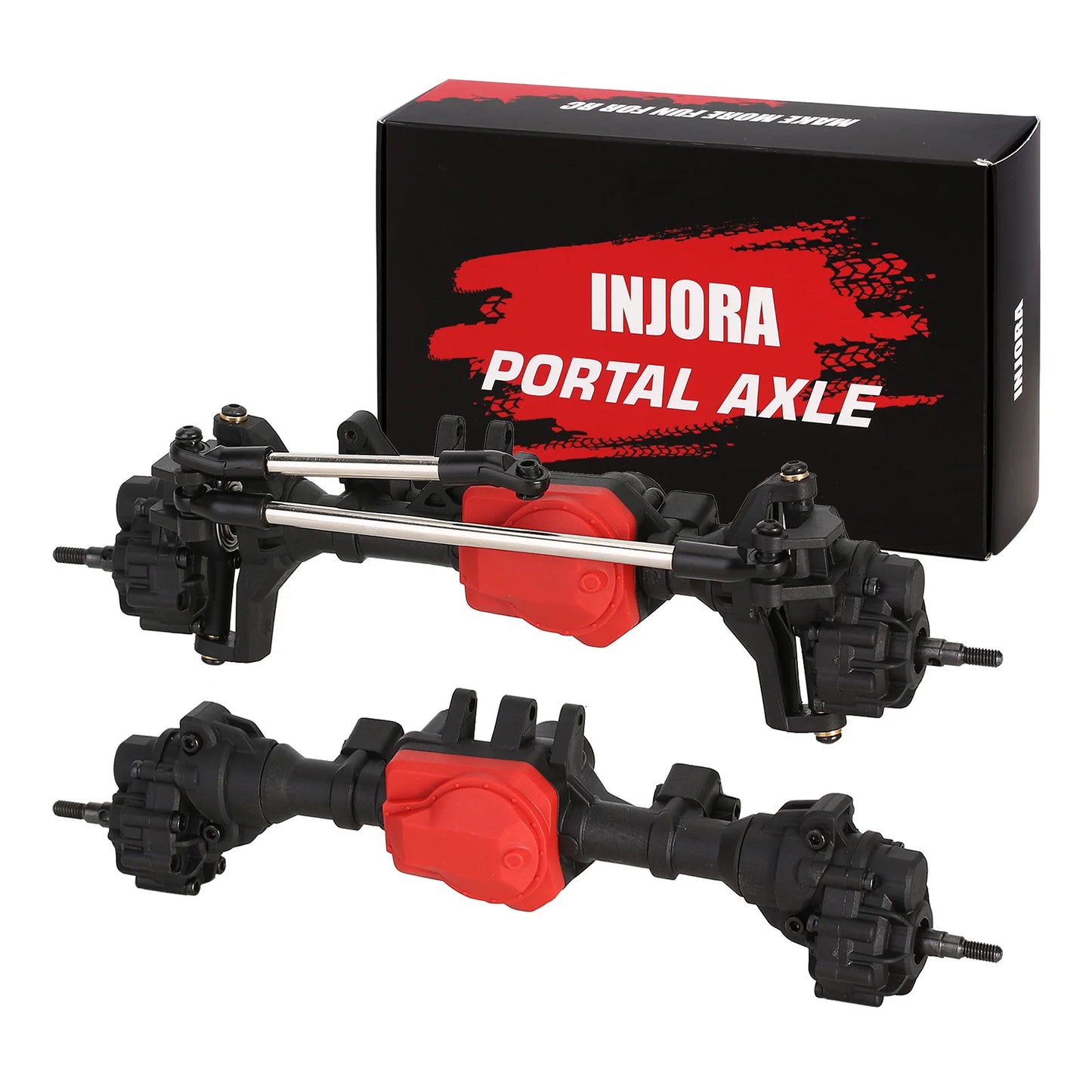 INJORA Complete Front Rear Straight Portal Axle for 1/10 RC Crawler Car TRX4 TRX-4 Upgrade