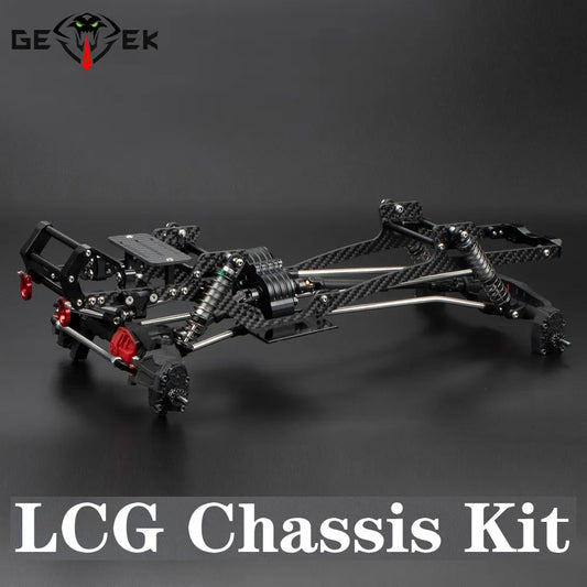 Carbon Fiber Frame Rail LCG Chassis Kit for 1/10 RC Crawler Cheater Rigs SCX10 TRX4 Capra Lower Center of Gravity DIY Upgrade