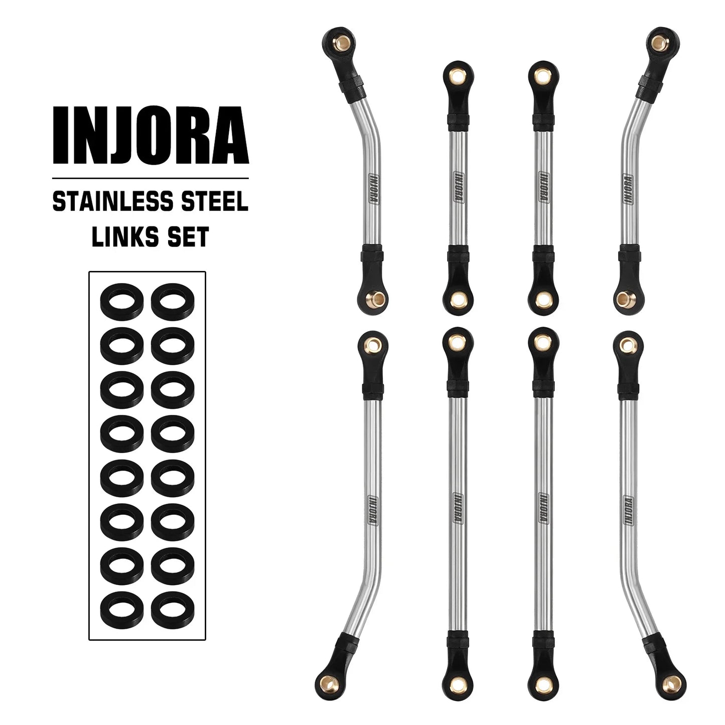 Stainless Steel High Clearance Links Steering Link Set for 1/18 RC Crawler TRX4M High Trail K10