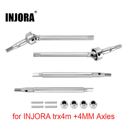 INJORA Stainless Steel Axle Shafts For INJORA TRX4M +4mm Axles (4M-96)