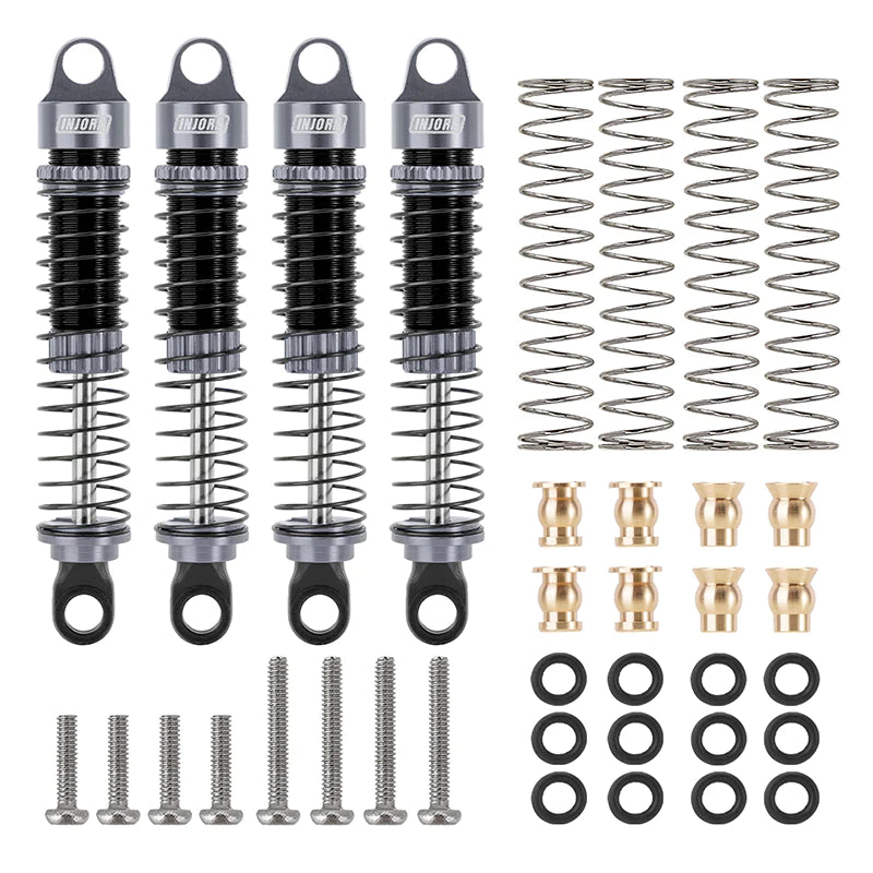 INJORA 59mm Long Threaded Oil Filled Shocks For 1/18 TRX4M (4M-42)