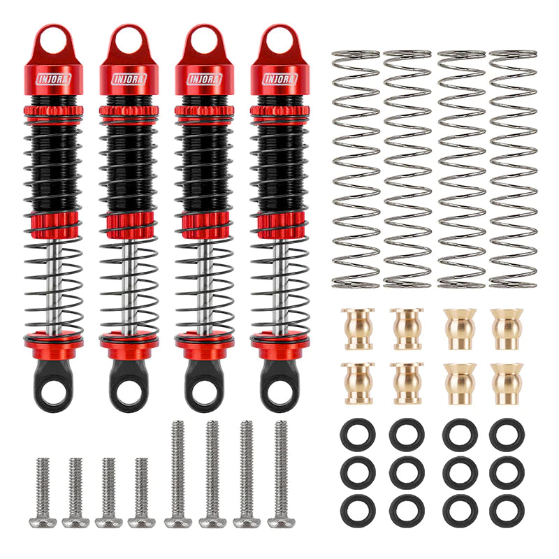 INJORA 59mm Long Threaded Oil Filled Shocks For 1/18 TRX4M (4M-42)